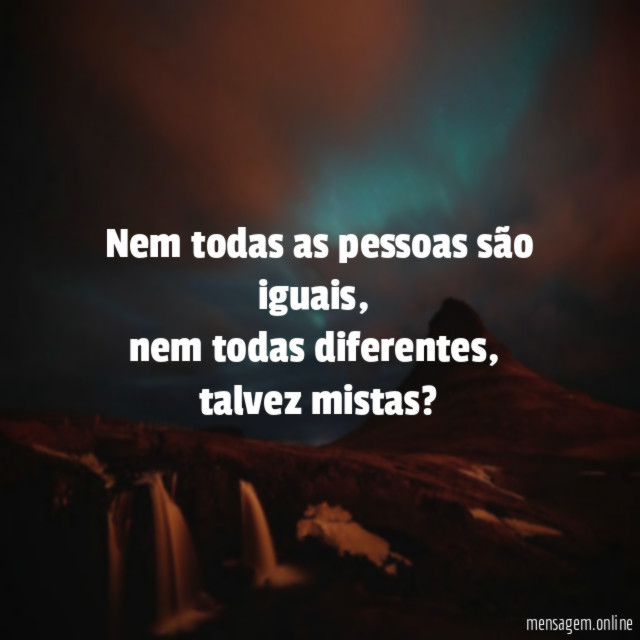 Nem todas as pessoas são iguais