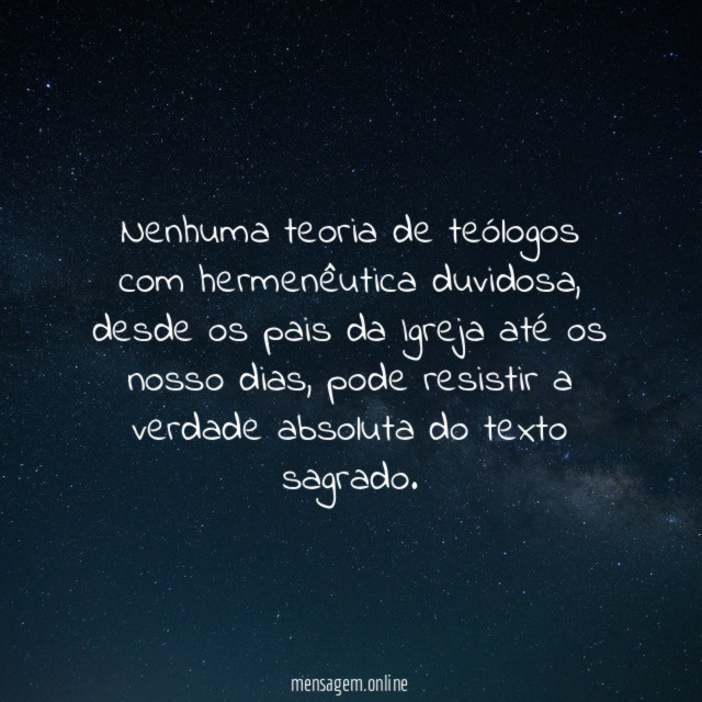 Nenhuma teoria de teólogos com hermenêutica duvidosa