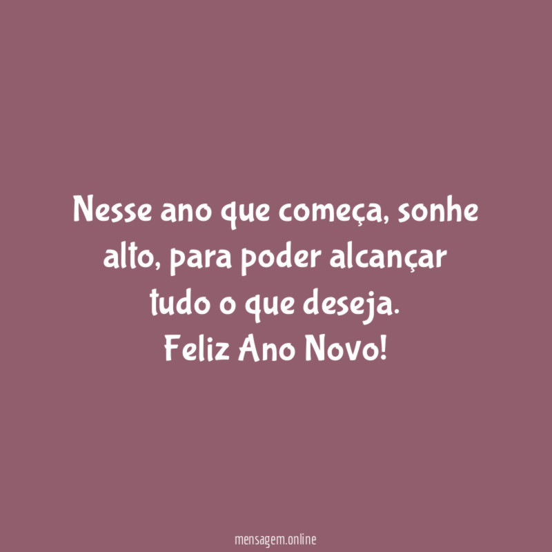 Nesse ano que começa