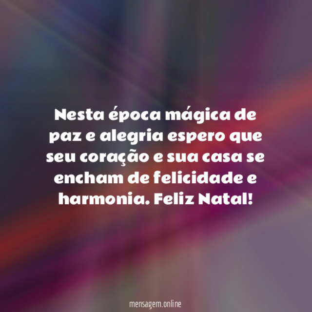 Nesta poca m gica de paz e alegria
