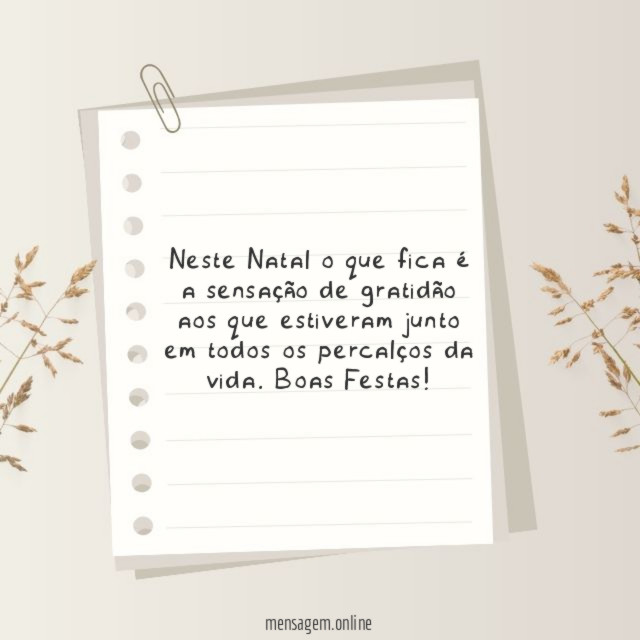 Neste Natal o que fica é a sensação