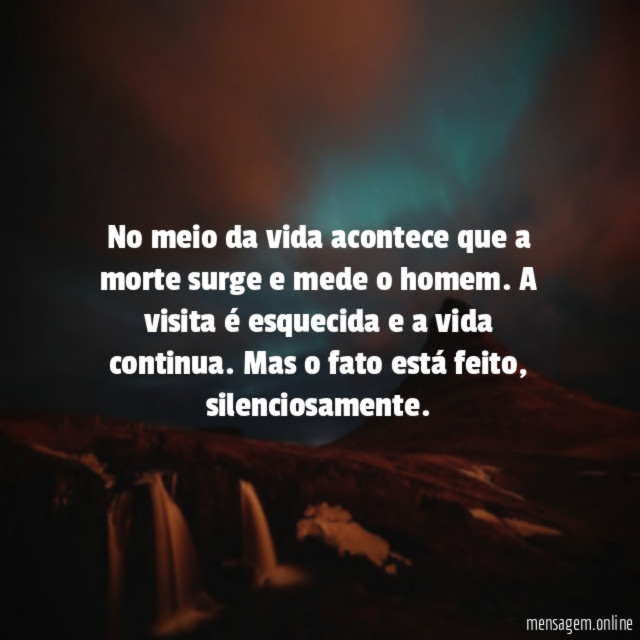 No meio da vida acontece que a morte
