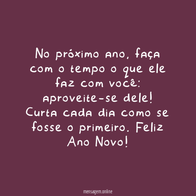 No próximo ano