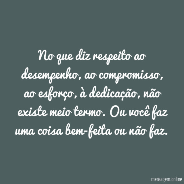 No que diz respeito ao desempenho