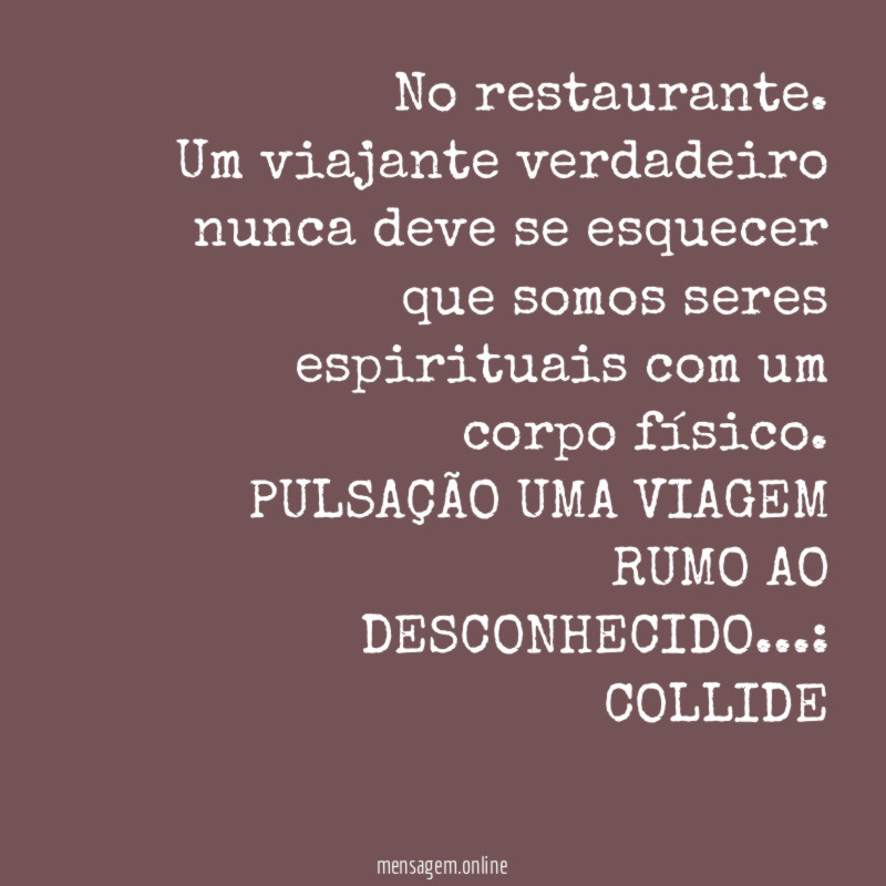 No restaurante