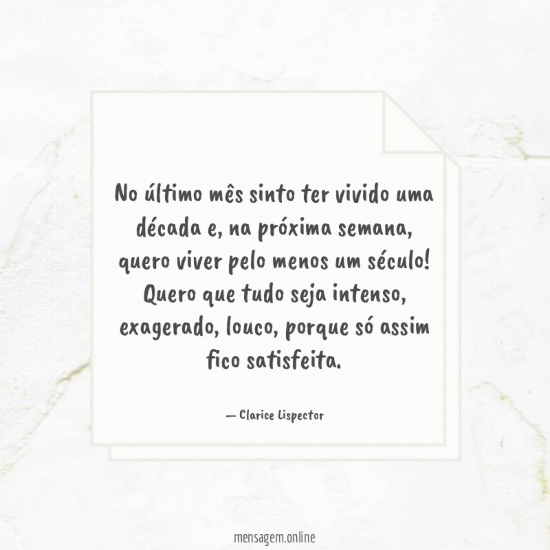 No último mês sinto