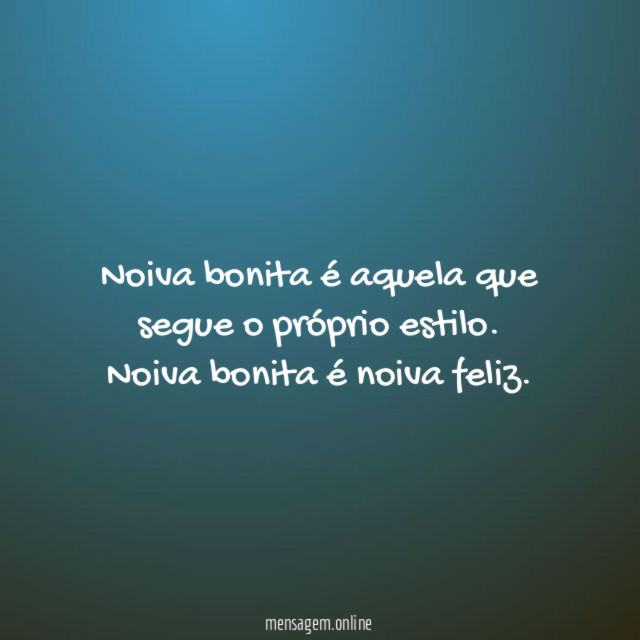 Noiva bonita é aquela que segue o próprio estilo