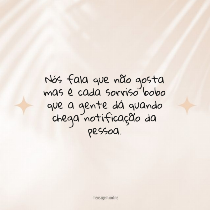 Nós fala que não gosta