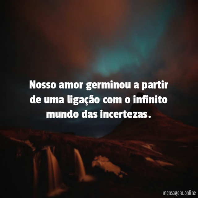 Nosso amor germinou a partir de uma ligação