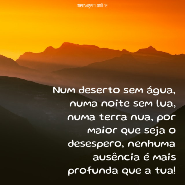 Num deserto sem água