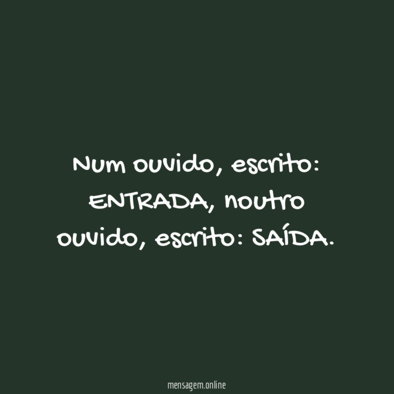 Num ouvido