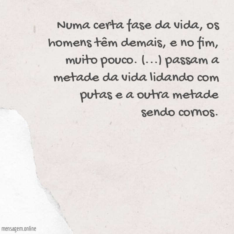 Numa certa fase da vida