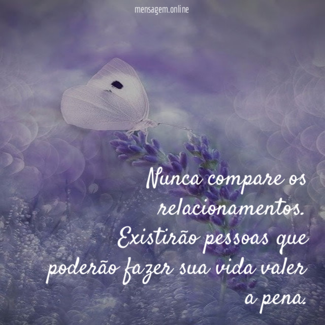 Nunca compare os relacionamentos