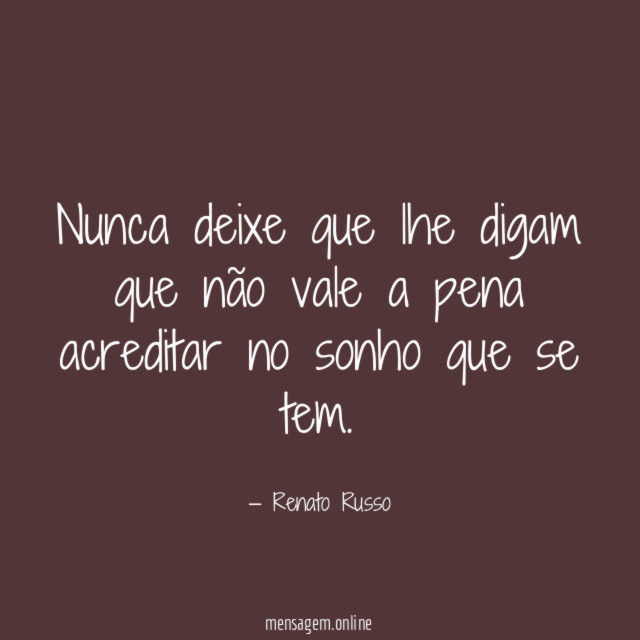 Nunca deixe