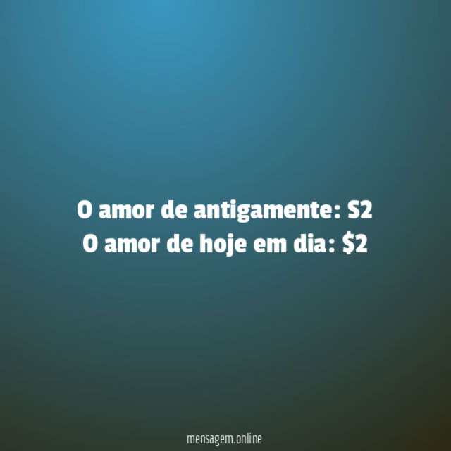 O amor de antigamente