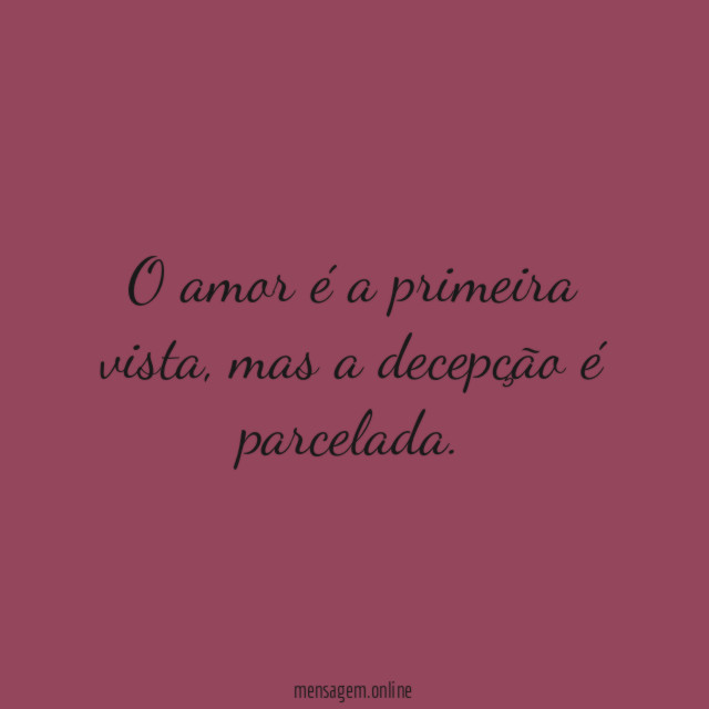O amor é a primeira vista