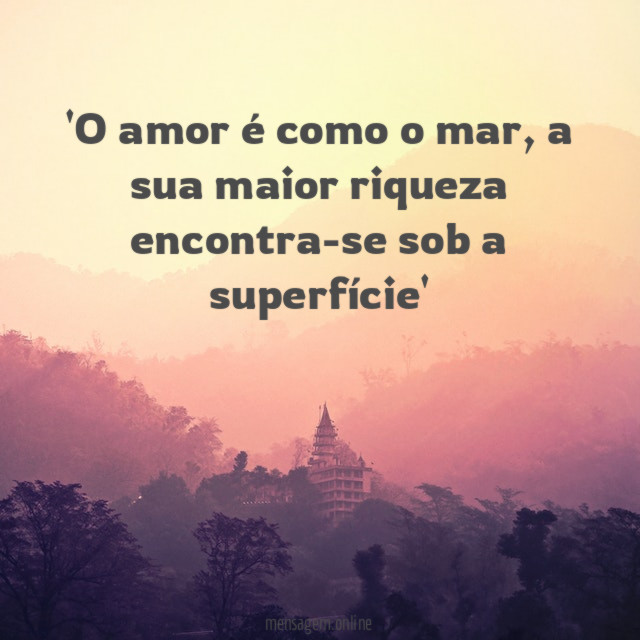 O amor é como o mar