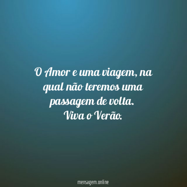 O Amor e uma viagem