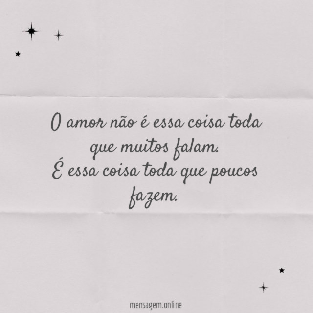 O amor não é essa coisa