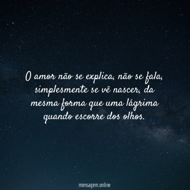 O amor não se explica