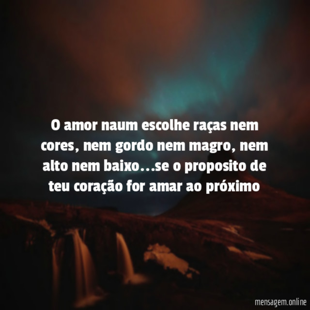 O amor naum escolhe raças nem cores