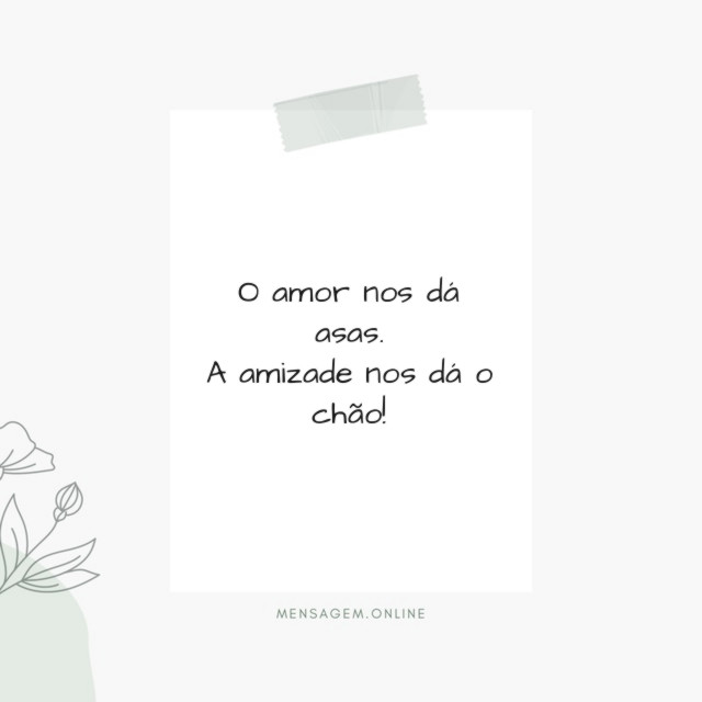 O amor nos dá asas