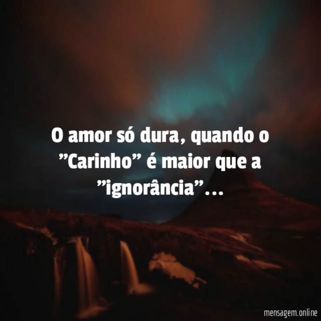 O amor só dura