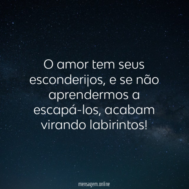 O amor tem seus esconderijos