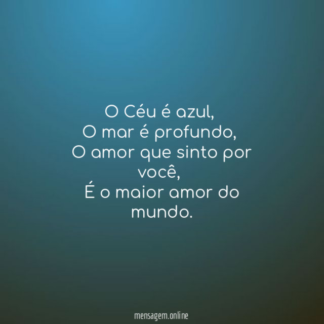 O Céu é azul