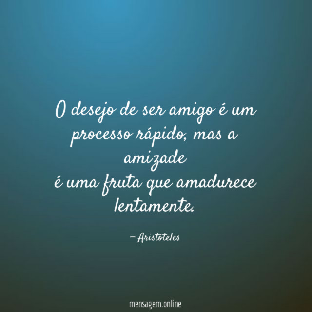 O desejo de ser amigo é um processo rápido