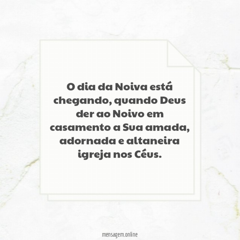 O dia da Noiva está chegando