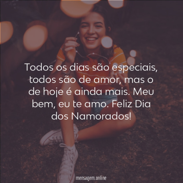 O dia do amor é hoje