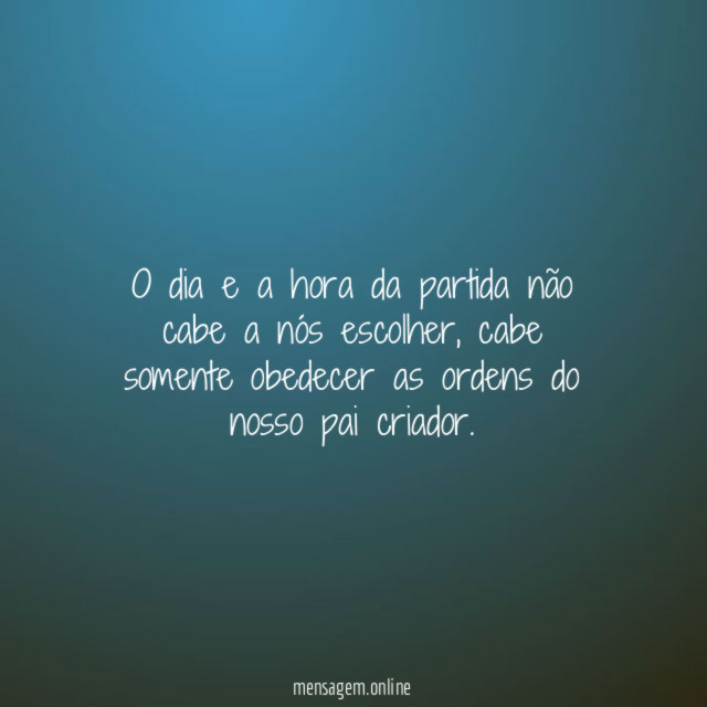 O dia e a hora da partida não
