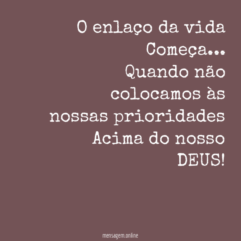 O enlaço da vida Começa