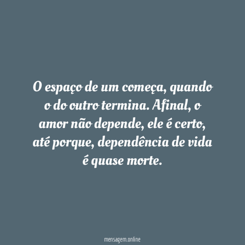 O espaço de um começa