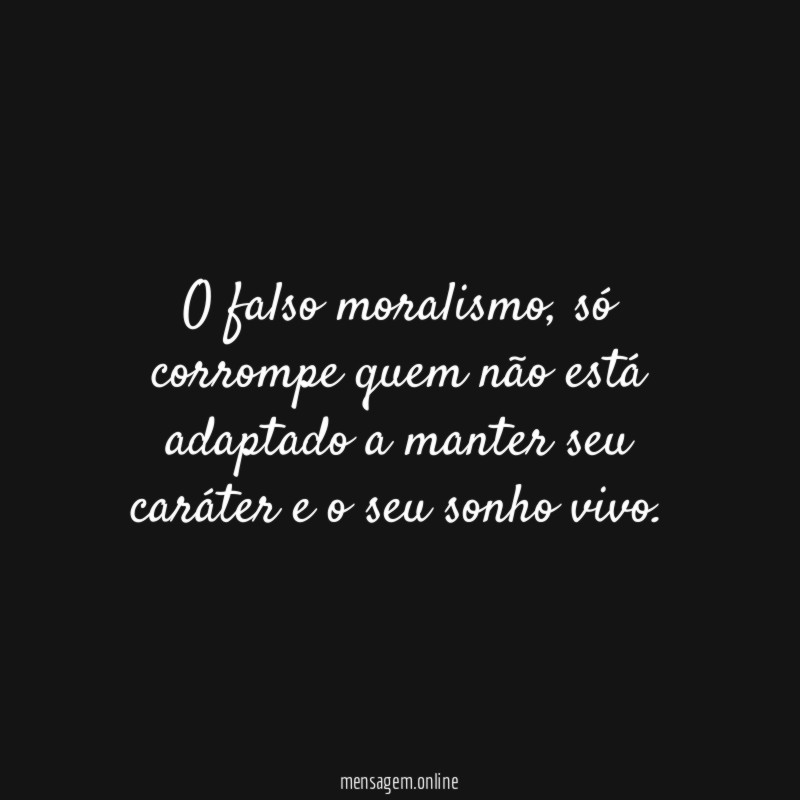 O falso moralismo