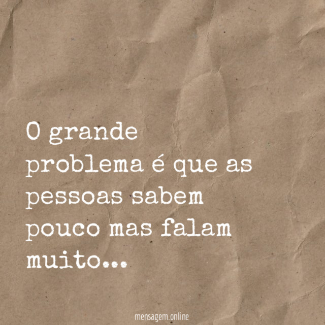 O grande problema