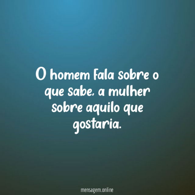 O homem fala sobre o que sabe
