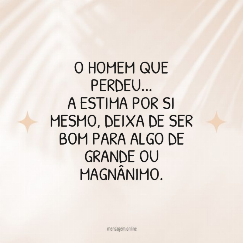 O homem que perdeu