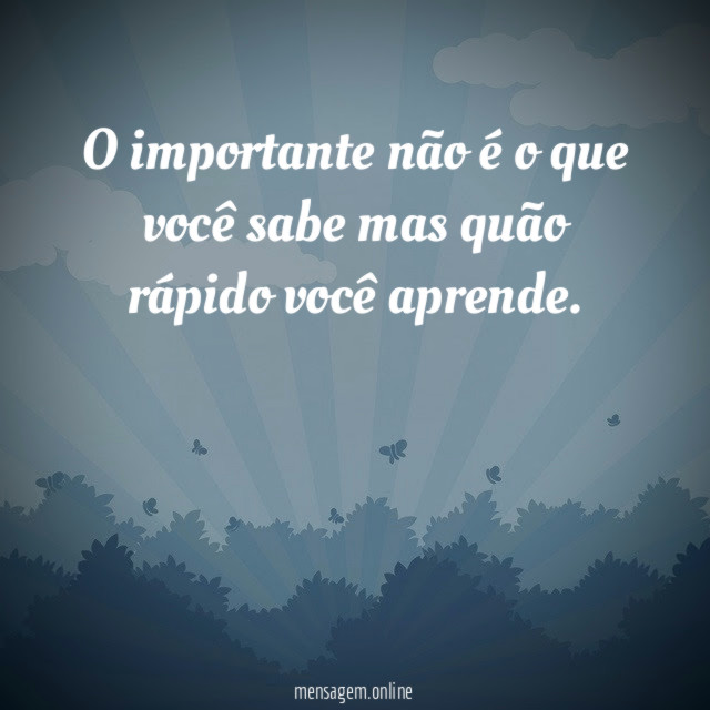 O importante não é o que você sabe