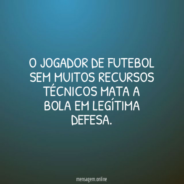 O jogador de futebol sem muitos recursos técnicos