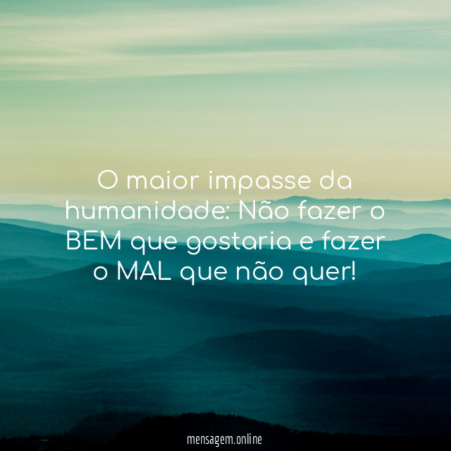 O maior impasse da humanidade