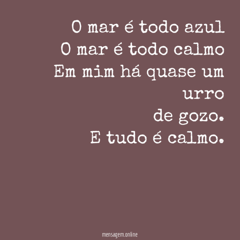 O mar é todo azul O mar é todo