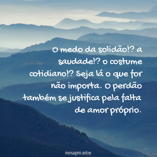 O medo da solidão