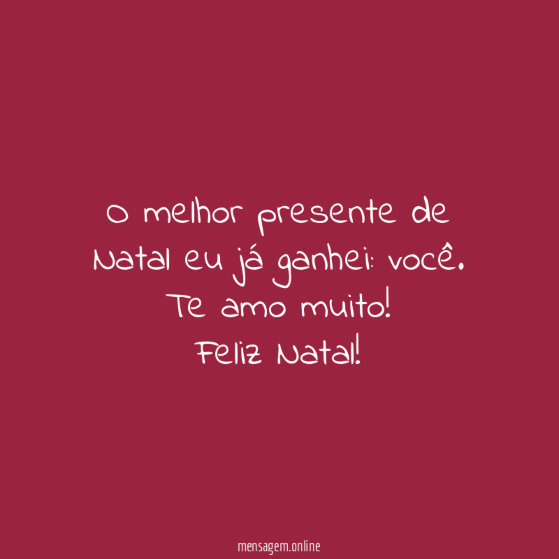 O melhor presente de Natal eu já ganhei