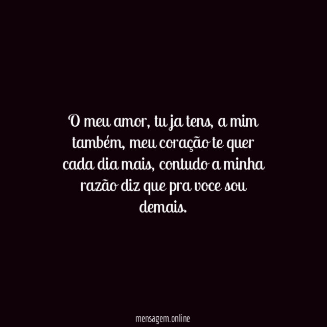 O meu amor