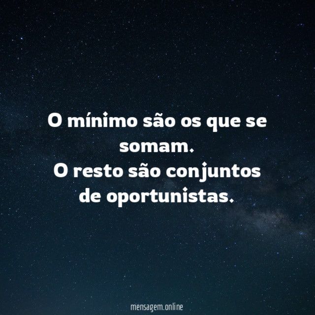 O mínimo são os que se somam