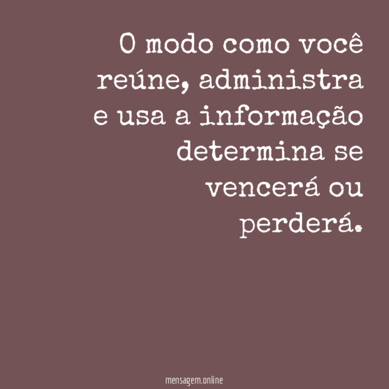 O modo como você reúne