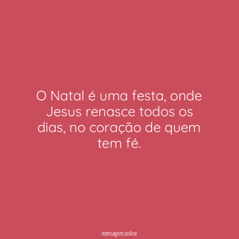 O Natal é uma festa