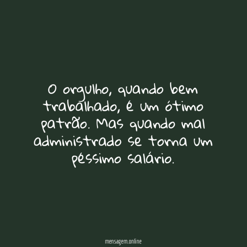 O ORGULHO